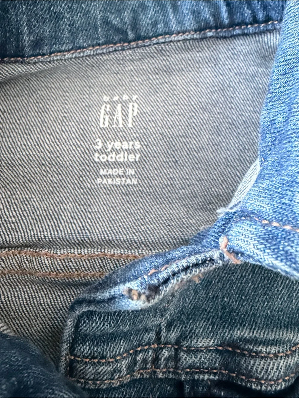 GAP Girls Blue Denim Jacket with Puff Shoulders Size 3
